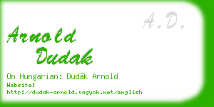 arnold dudak business card